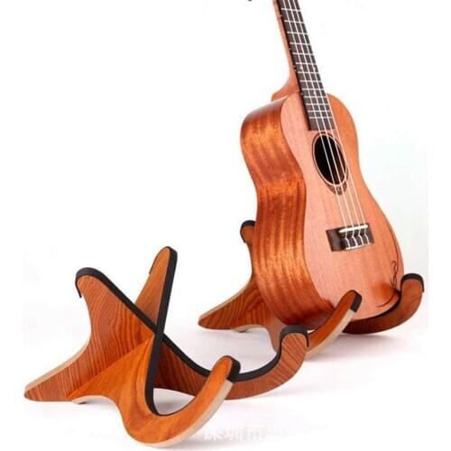 Portable Guitar Ukulele Violin Holder Stand Wooden Collapsible Vertical Guitar Display Stand Rack Instrument Part