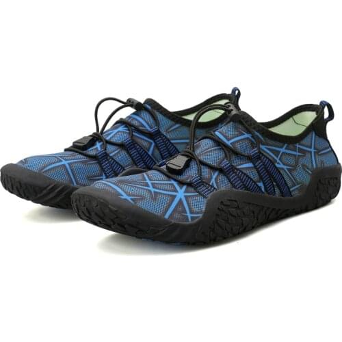 Plus Size Swimming Beach Shoes Women Men Aqua Shoes Elastic Band Breathable Quick-Drying Upstream Water Shoes Workout Sneakers