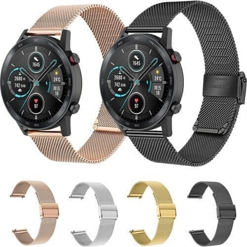 For Huawei Honor magic Watch 2 GT GT2 2e 46mm 42mm Watchband Milanese Bracelet Stainless Steel 20mm 22mm Watch Strap Band