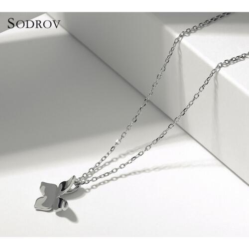 Romantic Hot sterling silver butterfly simple pendant necklace ladies charming jewelry joyas de plata 925 Gift N003