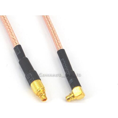 MMCX Plug male straight to MMCX Plug male right angle connector pigtail cable RG316 15cm 20cm 30CM