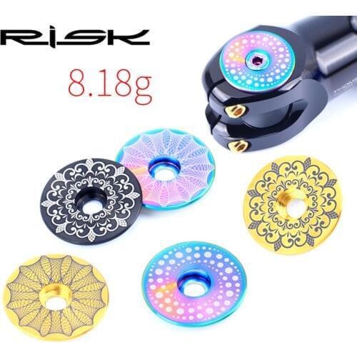 1 Set 1 1/8" / 28.6mm Mountain Road Bike Bicycle Ahead Headset Top Cap and M6x30 Star Nut Stem Bolt Screw CT4 Titanium