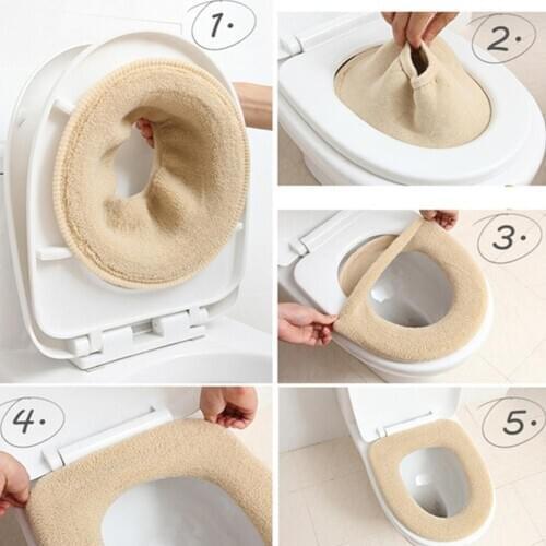 1pc Bathroom Toilet Seat Cover Toilet Cleaning Sticker Wc Comfortable Tapa Pad Soft Inodoro Cushion Accessories Cover Mat Z9R9