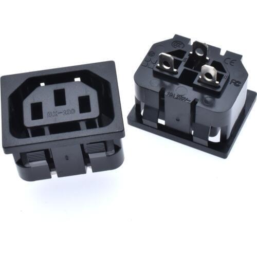 10PCS Generic Female AC Power Sockets Connectors 250V 10A FR Computer Amplifier IEC 320