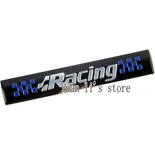100pcs Car Emblem Racing car emblem stick car body stick 73*12mm Car Styling