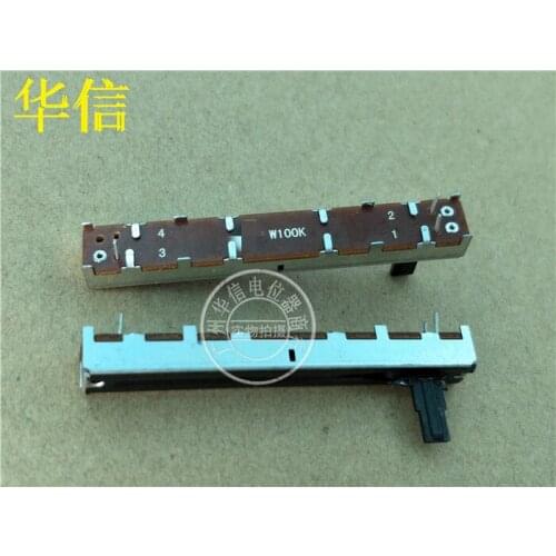 3pcs for AP SC-4542N W100K 6 cm straight slip fader single potentiometer midpoint handle length 10MM 15MM