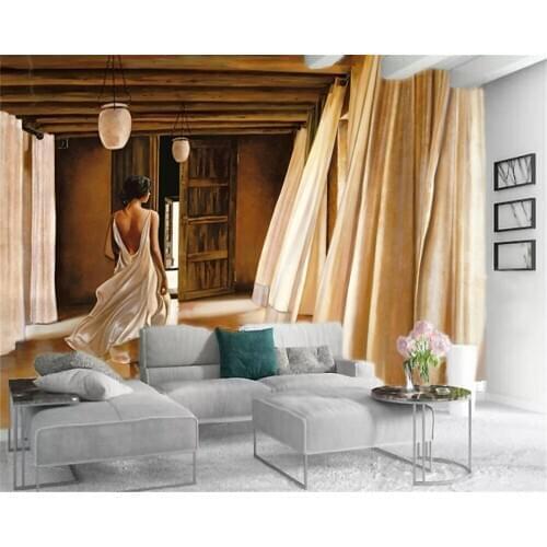 Custom Character 3d Wallpaper Beautiful Sexy Woman Back Living Room Bedroom TV Background Wall Wallpaper