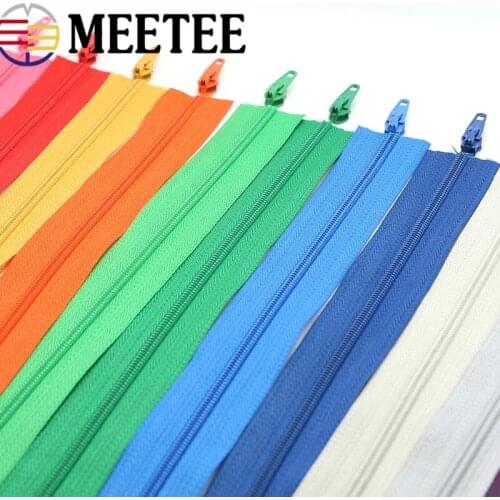 5Meters Meetee 3# Nylon Coil Zipper DIY Bags Shoes Tent Clothing Home Textile Repair Zip Free Gift Zipper Head Puller AP2335