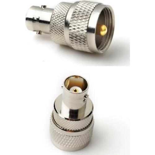50pcs copper BNC female to UHF male PL-259 coax RF adapter CONNECTORS