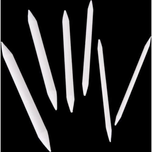 6 Pieces Of Crayon Charcoal Blender Paper Pile Sketch Drawing White Pen School Drawing Painting Supplies