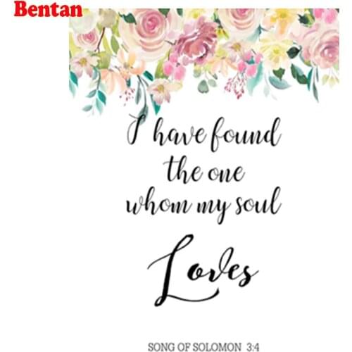 Diy Diamond Painting Bible Scripture Poetry Flower Christianity Full Drill Square 5D Cross Stitch Kits Mosaic Embroidery Decor