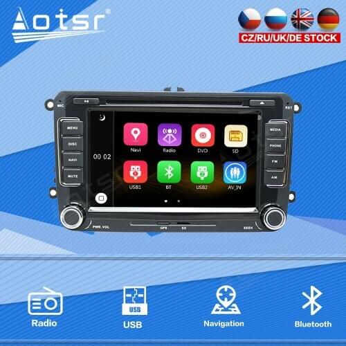 For VW/Volkswagen/Golf/Polo/Tiguan/Passat/b7/b6/SEAT/Leon/Skoda/Octavia Radio Car Multimedia Player Stereo Navi 2 Din Head Unit