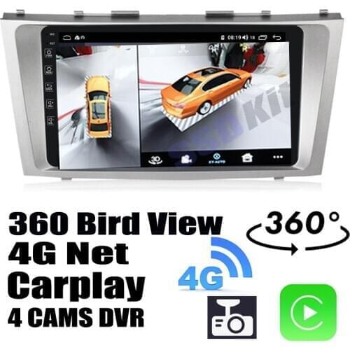 Car Audio Navigation GPS Carplay DVR 360 Birdview Around 4G Android System For TOYOTA Camry XV40 Altis 2006~2013