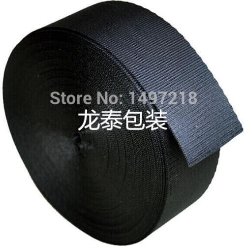 Free shipping Hot 25 yards of 2 inch 5cm width heavy black zakka nylon webbing ribbon tape for bags and hand made accessories