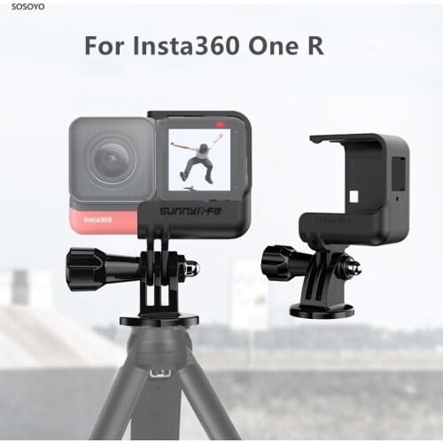 Quick Release Protection Frame Housing Case Mount Bracket with 1/4 Adapter For Insta360 One R Action Camera Accessories