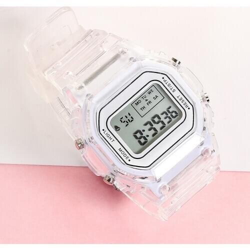 Women Men Gold Casual Transparent Digital Sport Watches Fashion Watch Lovers Gift Clock Children Wristwatch Female Reloj mujer