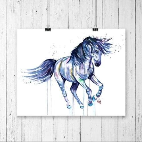 DIY Diamond Painting Resin drill Embroidery Cross Stitch Rhinestone Animated horse watercolor handicraft mural decoration gifts