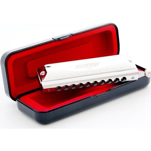 EASTTOP T10-40 10 Hole 40 Tones Chromatic Harmonica Pure Thick Key of C Beginner Musical Instrument Harp C Key Mouth Ogans