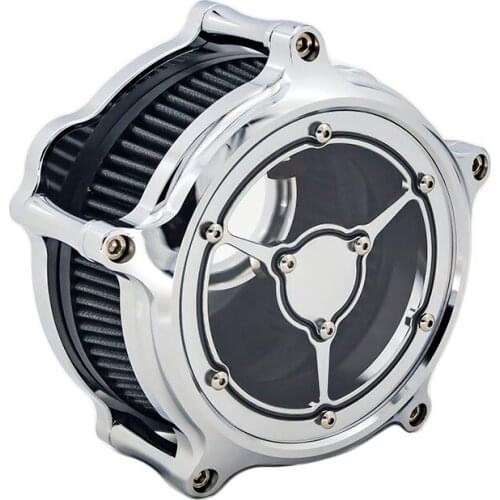 Chrome Air Cleaner Filter For Harley Sportster 883 1200 XL Dyna Fat Bob 00-16 17 Touring Road Glide 08-16 Softail Heritage 16-17
