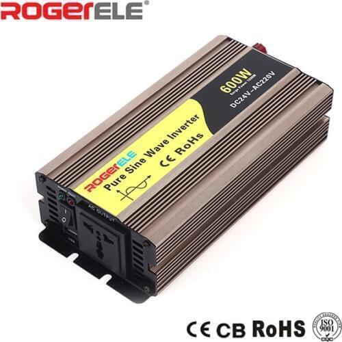 600W 12VDC/24VDC to 110VAC/220VAC 50/60Hz Pure Sine Wave Inverter For Home Application