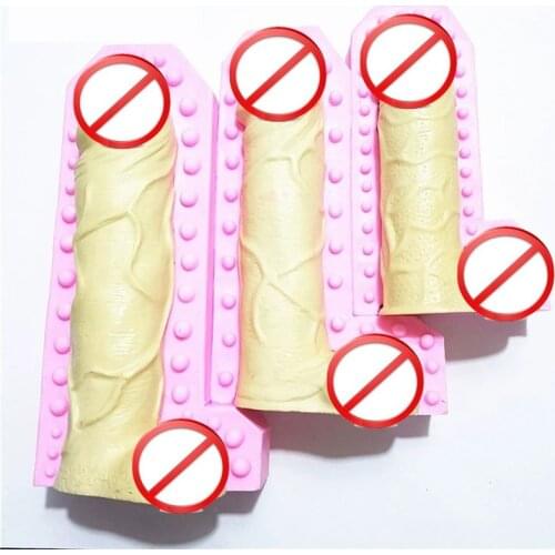 Men Penis Shaped Silicone Mold Candle Soap 3D Adults Mould Form for Cake Decoration Chocolate Resin Gypsum Mould Kitchen Tool