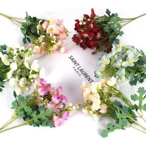 Artificial Flowers for Decoration Wedding Bouquet Mariage Cherry Blossom Fake Flower DIY Crafting Christmas