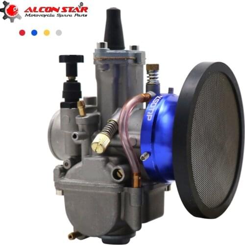 Alconstar- PWK 21 24 26 28 30mm Motorcycle Carburetor Carb with 50mm Air Filter Wind Cup 2T 4T For Kawasaki Yahama Moped Racing