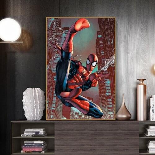 Disney Spiderman Canvas Painting Marvel Avengers Anime Posters and Prints Wall Art Pictures for Living Room Home Decoration