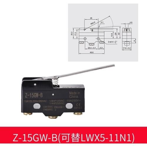 Limit switch travel switch micro switch Z-15GW-B/LWX5-11N1 silver contacts