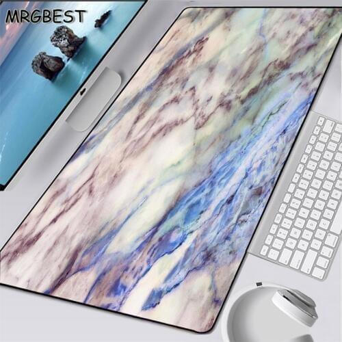MRGBEST Purple Marble Mouse Pad Gamer Cute 900x400/800x300MM Large Game Mousepad XL Lock Edge Laptop Natural Rubber Non-slip Mat