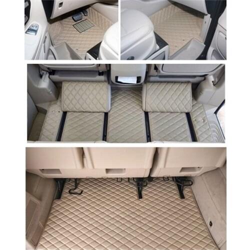 Custom special car floor mats + trunk mat for Right Hand Drive Mercedes Benz V 250d V250d 2021-2014 7 8 seats waterproof carpets
