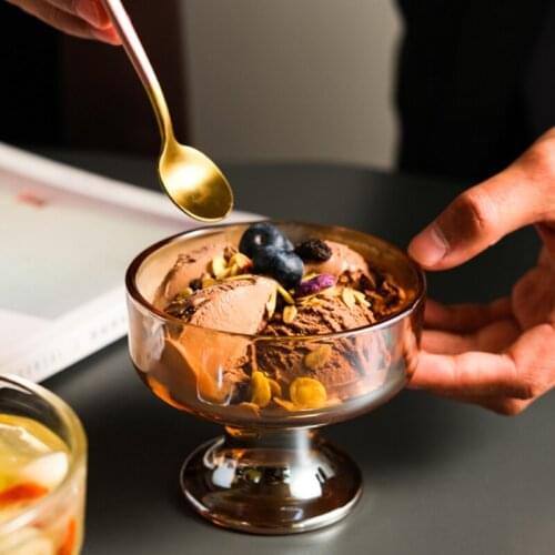 Creative Glass Cup Mousse Dessert Ice Cream Cups Pudding Cup Party Milk Tall Fruit Cup Jelly Cup Sand Ice Cup Glass Drinkware