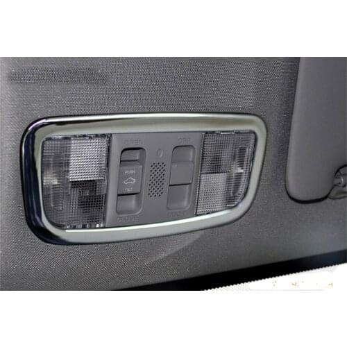 Lsrtw2017 Abs Car Reading Light Frame Trims for Honda Civic 2011 2012 2013 2014 2015 9th Chrome Interior Accessories Styling