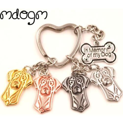 Cute Doberman Dog Animal Gold Silver Plated Metal Pendant Keychain For Bag Car Women Men Key Ring Love Jewelry Purse K025