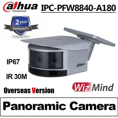 Dahua IPC-PFW8840-A180 H.265 IP67 IK10 IP Camera 4×2MP WizMind Multi-Sensor Panoramic Network IR Bullet Camera