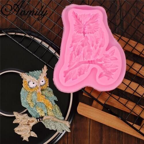 Aomily Owl Silicone Molds Fondant Molds Chocolate Candy Biscuits Moulds Cake Decorating Tools Baking Accessories Baking Tools