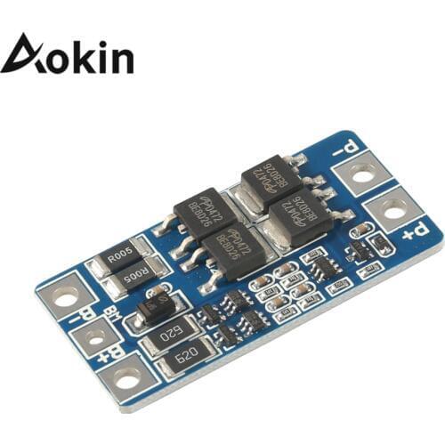 Aokin 2S 10A 7.4V 18650 Lithium Battery Protection Board 8.4V Balanced Function Overcharged Protection 18650 Charger Module 2s