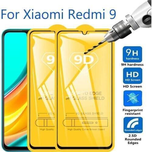 2Pcs 9D For Xiaomi Redmi 9 Protective Glass For Xiomi Redmi 9 Glass 3D Full Cover Xaomi Redmi9 M2004J19AG Front Screen Protector