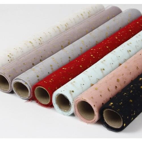 1M Starry Sky Net Yarn Wrapping Paper Wedding Party Valentines Day Gift Box Craft Paper DIY Flowers Scrapbook Decorative Paper