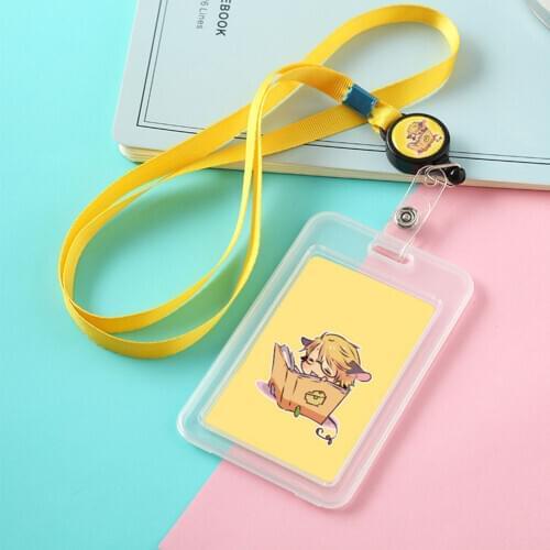 1pc Cute Cartoon Retractable Card Holder Badge Nurse Doctor Exhibition Pull Key ID Name Card Badge Holder School Office Supplies