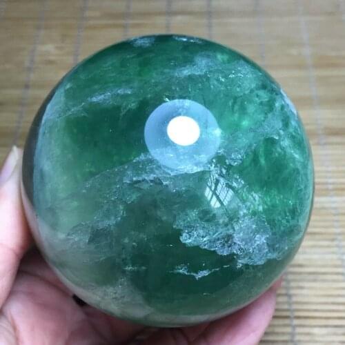1pcs Natural Fluorite Quartz Crystal Sphere Ball Healing