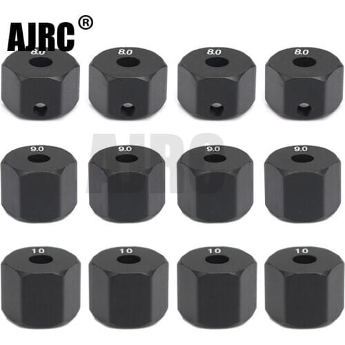 4Pcs 12MM Wheel Hex Hub Thickness 8/9/10mm for 1/10 RC Crawler Axial SCX10 II 90046/47 RC Car Part