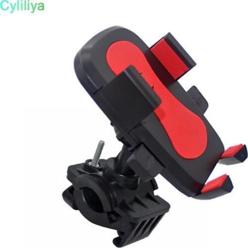 50pcs Universal Bike Phone Mount Bicycle Rack Handlebar Cradle Clamp 360 Rotation Anti Shake Stable Motorcycle Holder