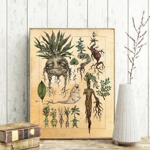 5D Diamond Painting Harry Fan Art Illustration Cute Mandrake Plant Cross Stitch Kit Mosaic Picture of Rhinestones Home Decor