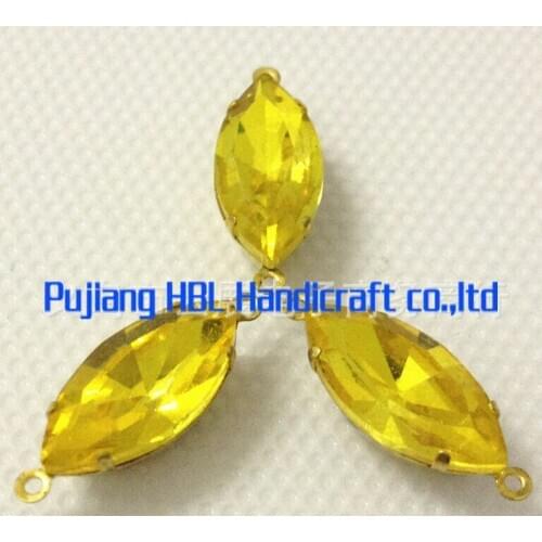 5x10mm 480pcs /pack Navette Beads Sew On Buttons Crystal Clothes Accessary