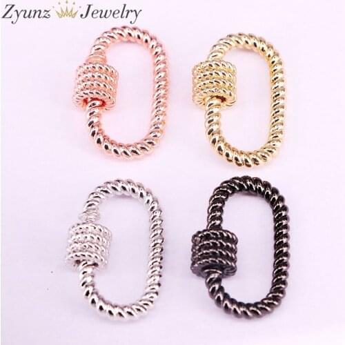 6PCS, 19*29mm, screw clasp, fashion gold/rose gold/gunmetal/silver color carabiner charm,necklace/bracelet jewelry component