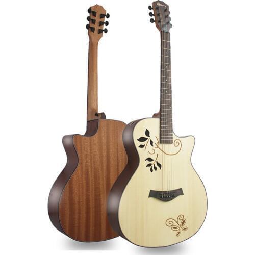 40 inch Acoustic Guitar 6 Strings Folk Guitar Spruce Guitarra for Music Enthusiast Hand Made Musical Instruments AGT312