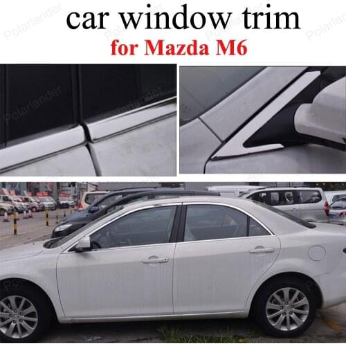 Car Window Trim Stainless Steel Car Cover For M-azda M6 Exterior Accessories without column