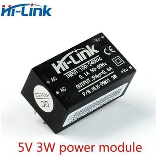 Free shipping 5 pcs/lot AC-DC 220V to 5V mini isolated switching down power supply module HLK-PM01