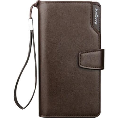 Brand quality Leather Long Fashion Men Wallets Designer Brand Clutch Purse Baellerry Men Wallet male Card/Coin Holder